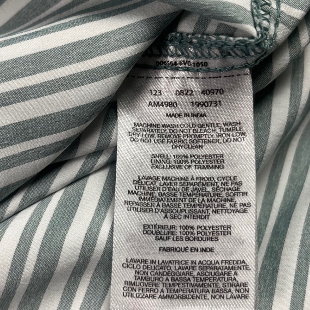 Columbia Omni-Shade Men's Short Sleeve Button Down Shirt Striped Grey Small P - Picture 8 of 9